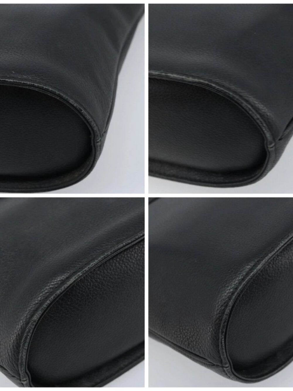 SAINT LAURENT Hand Bag Leather Black Gold Auth 174481 - Picture 15 of 15